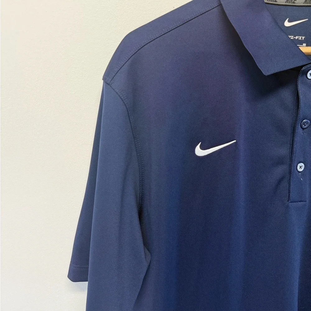 Nike Dri-Fit Michigan Wolverines Football Navy Polo Shirt Embroidered Men’s XL